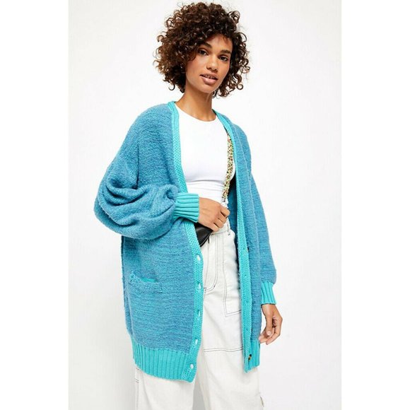 Free People Sweaters - Free People Snow Drop Cardigan Sweater Long Button